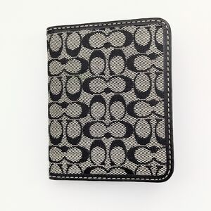 Coach Vintage Y2K Signature Logo Card/Photo Holder with 2 Plastic Covered Slots